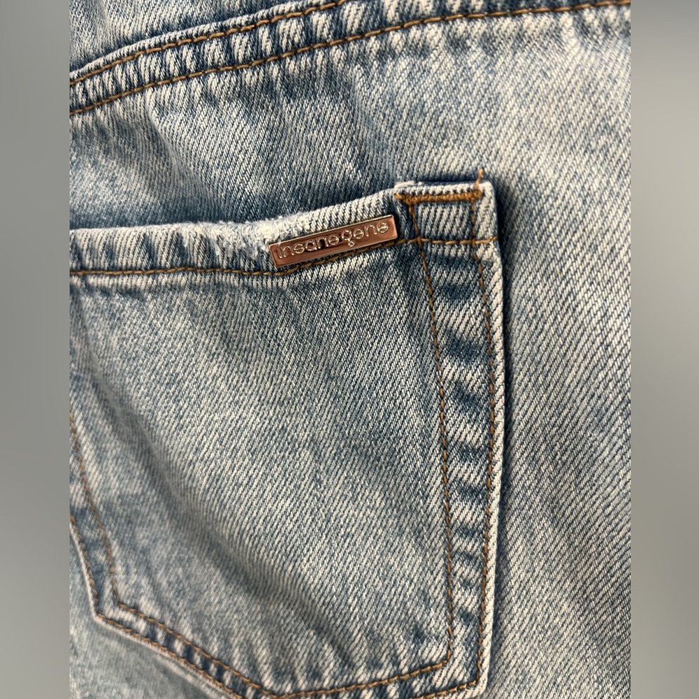 Insane Gene Jean Shorts Overalls Size Small - Picture 4 of 16
